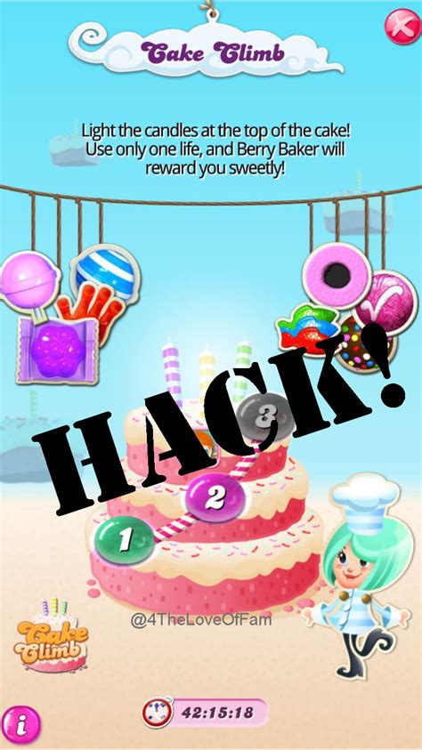 It's very challenging for your reaction speed. Candy Crush Cake Climb HACK! - 4 The Love Of Family