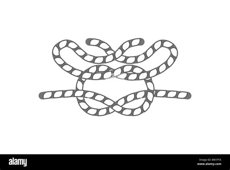Nautical Rope Knot Isolated Vector Icon Stock Vector Image And Art Alamy