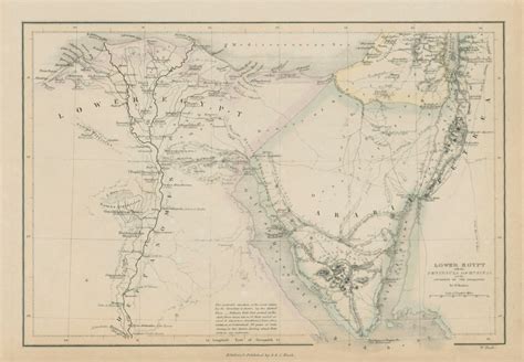 Lower Egypt With The Peninsula Of Mt Sinai And The Journeys Of The