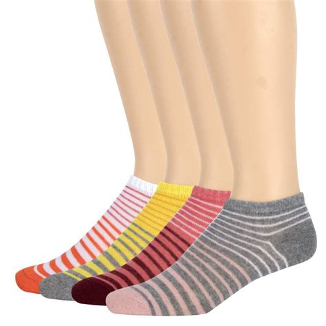 120 Of Womens Cotton Striped Ankle Socks At