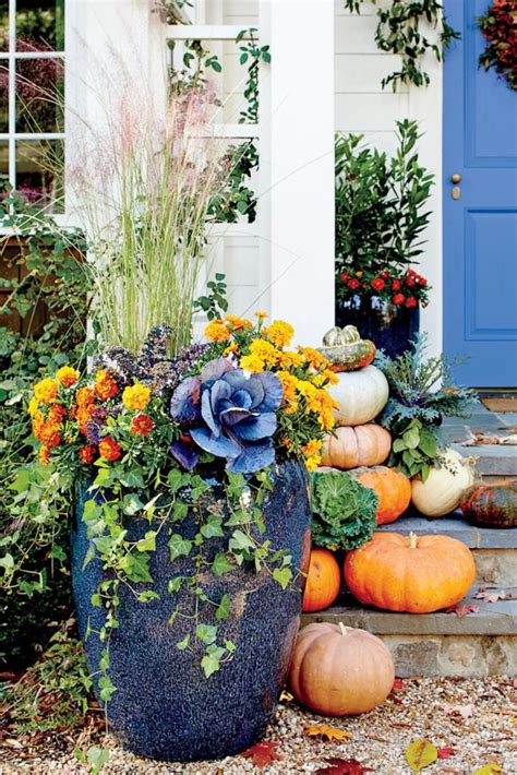 32 Beautiful Fall Planters For Easy Outdoor Decorations A Piece Of