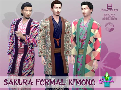Male Kimono Jacket In 2021 Male Kimono Sims 4 Mods Cl