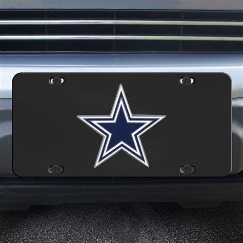 Fanmats Dallas Cowboys Black Diecast License Plate