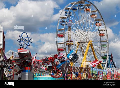 The Midway And Rides At The Canadian National Exhibition In Toronto