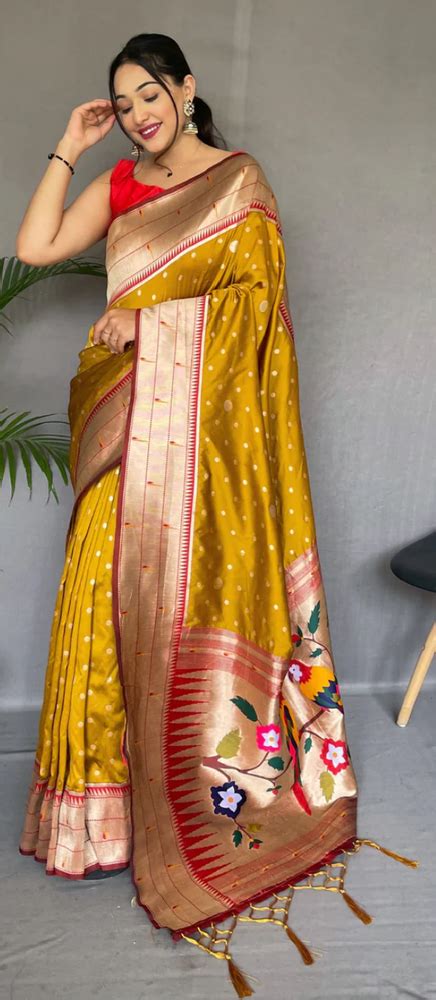55 M Separate Blouse Piece Festive Wear Paithani Silk Saree At Rs 1699 In Gurugram