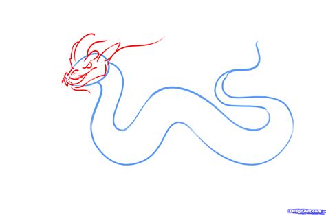 How to draw cool dragons step by step. How to Draw a Chinese Dragon Easy, Step by Step, Dragons ...