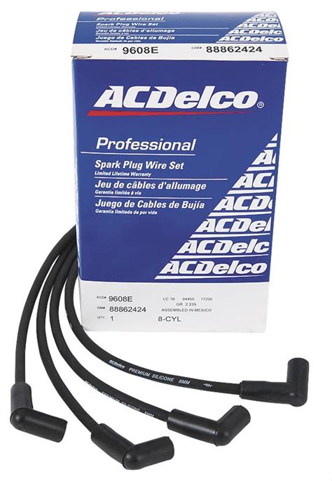 Motors Spark Plugs And Wires Acdelco 9608u Professional Spark Plug Wire