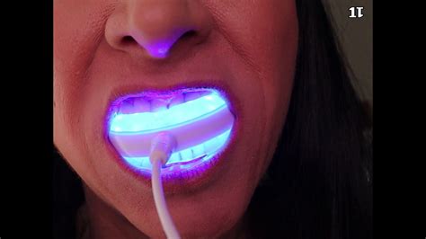Teeth Whitening Usb Led Blue Light Unboxing Review And Demo Youtube