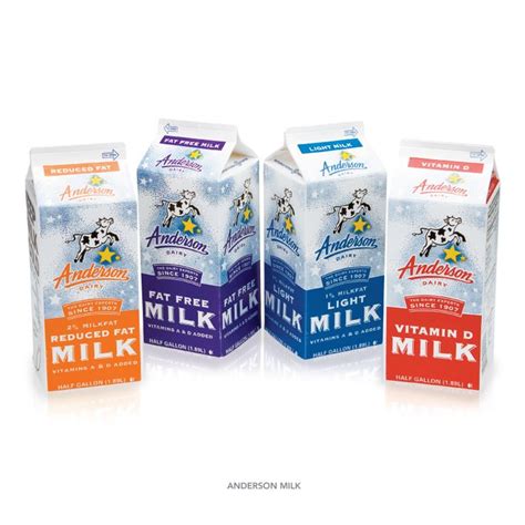 Anderson Dairy Milk Cartons