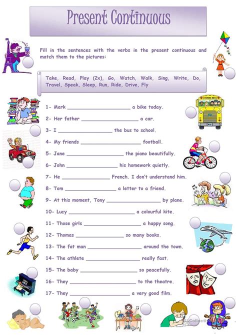 Present Continuous English Esl Worksheets For Distance Learning And Physical Classrooms