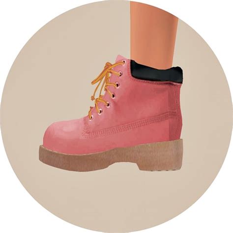 Sims4 Marigold Hiking Boots For Her • Sims 4 Downloads