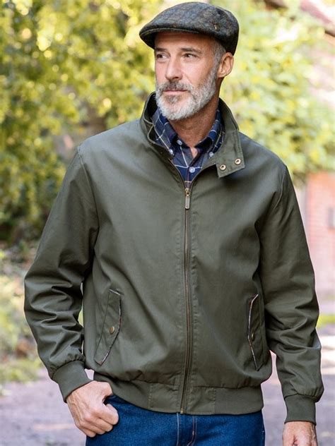 Olive Green All Weather Harrington Jacket Peter Christian