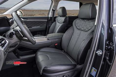 It's softer inside, with more elegant interior surfaces, where it looks great in basic black—but is a knockout in white quilted leather. Hyundai Palisade SUV debuts - Gets 3 rows, 8 seats, 20 ...