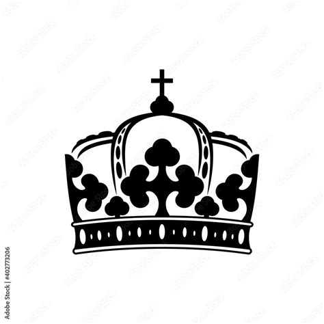 Royal Crown Isolated King Or Queen Symbol Vector Monarch Or Emperor