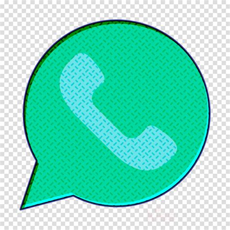 Dialogue Assets Icon Whatsapp Icon Clipart Aqua Green Turquoise