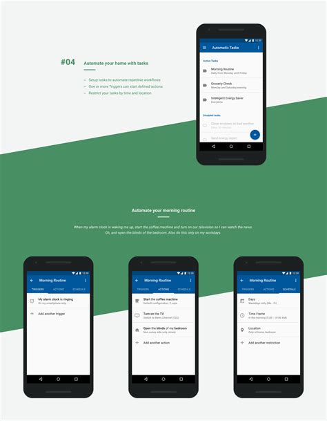 You'll need to install a custom build of android and use specific apps and mods to replace google's. Smart Home UI Concept (Android App) on Behance