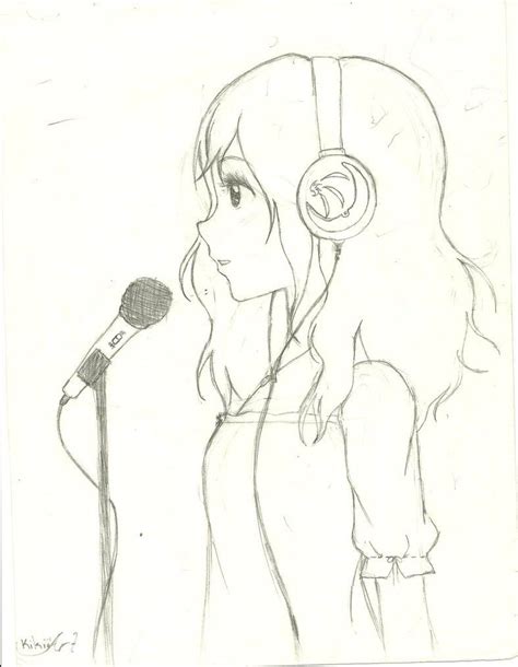 Voice Actress Book Art Drawings Line Art Drawings Art Drawings Simple