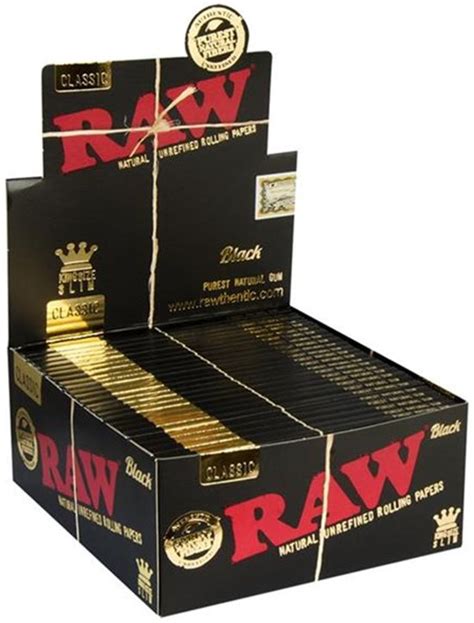 Raw Black King Size Slim Box50 Rolling Papers
