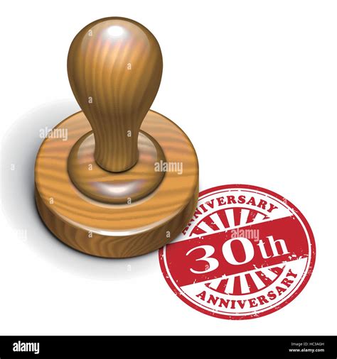 Illustration Of Grunge Rubber Stamp With The Text 30th Anniversary