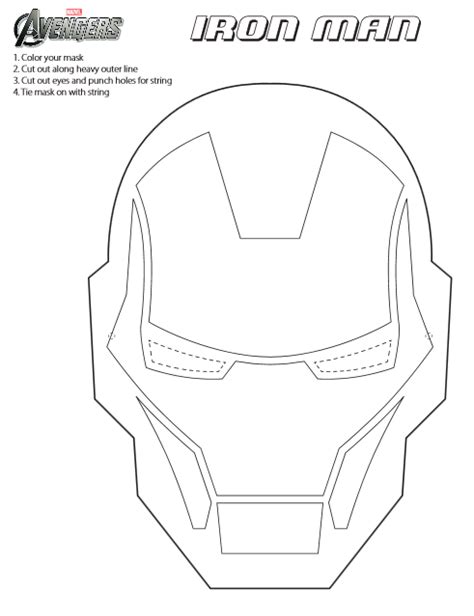 If you want to dress up as him, but not spend money on a store bought mask, there are ways to make your own. Printable Iron Man Mask to Color #IronMan3Event - Jinxy Kids