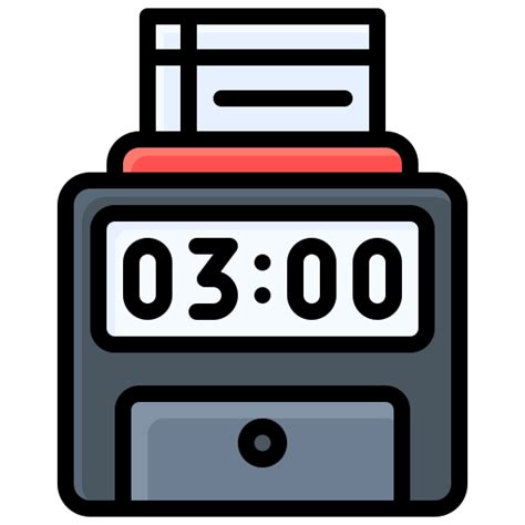 Punch Clock Generic Outline Color Icon