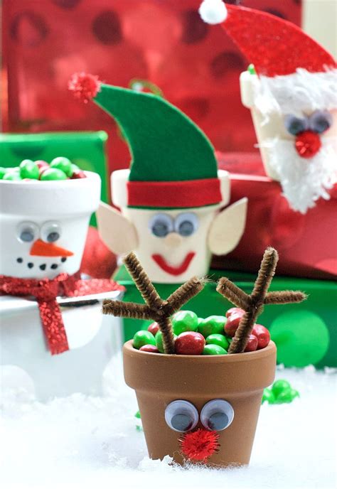Christmas Kids Craft Holiday Character Candy Pots Christmas Crafts