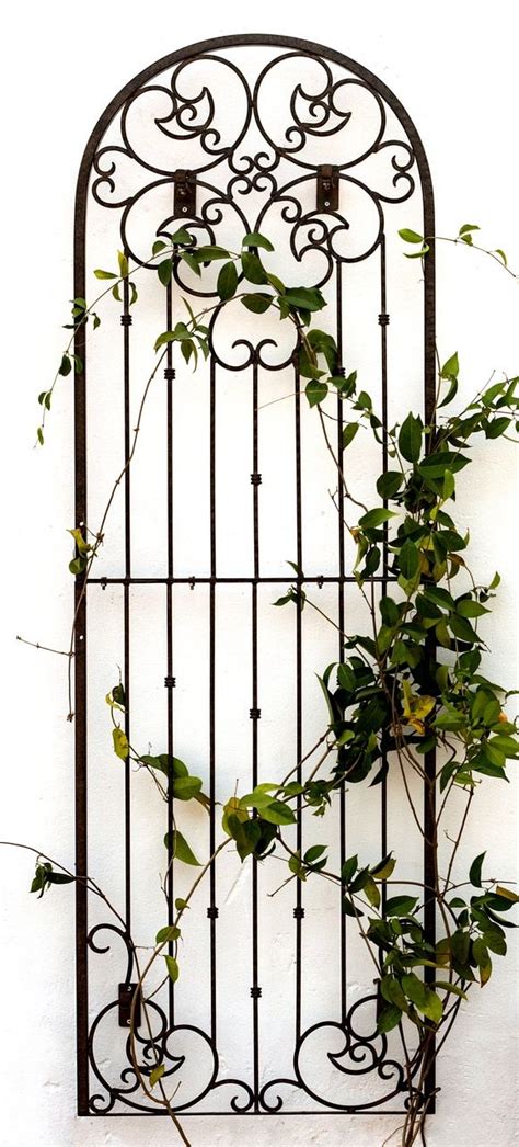 H Potter Wall Trellis 8 Ft Wrought Iron Ornamental Metal With 4 Wall