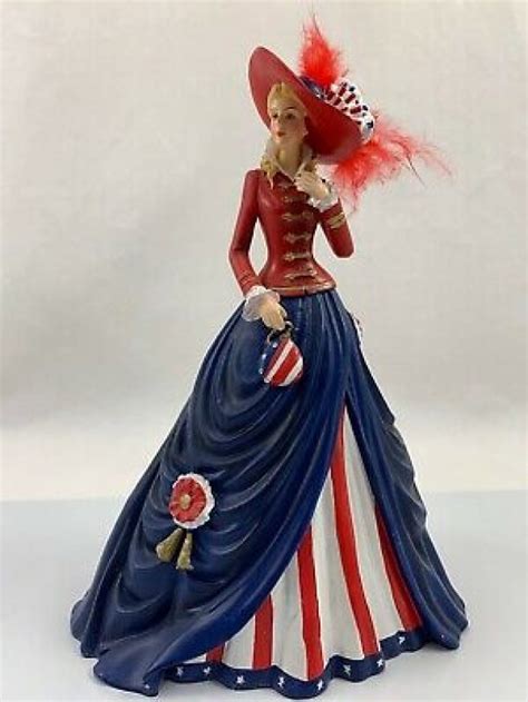 Freedoms In Fashion Figurine Collection Patriotic Victorian Women