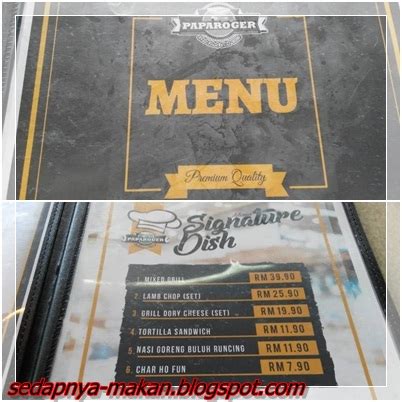 Kedai makan ayam golek (seberang takir). MaKaN JiKa SeDaP: Makan western food di Paparoger Cafe ...