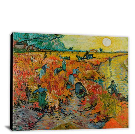 Red Vineyards By Vincent Van Gogh 1888 Canvas Wrap