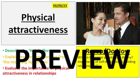 factors affecting attraction physical attractiveness aqa a level psychology relationships