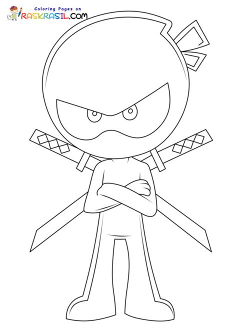 Ninja Kidz Coloring Pages