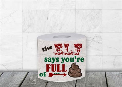 Elf Poop Toilet Paper Wrap Design For Sublimation Etsy