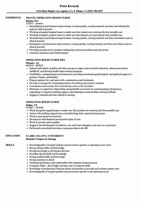 17 Operating Room Nurse Resume Sample For Your Application