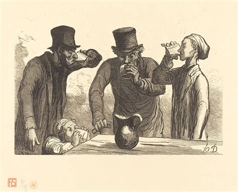 Honoré Daumier The Drinkers