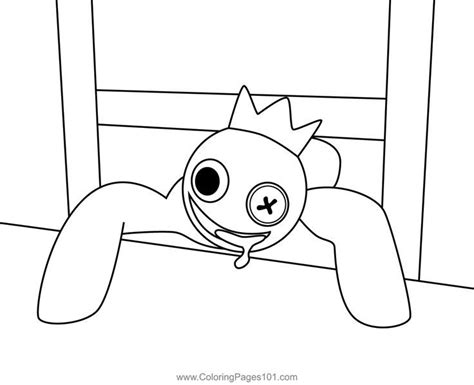 Blue Killed Rainbow Friends Roblox Coloring Page Printable Coloring
