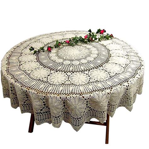 Maybe you would like to learn more about one of these? USTIDE 60 inch White Round Crochet Cotton Lace Tablecloth ...