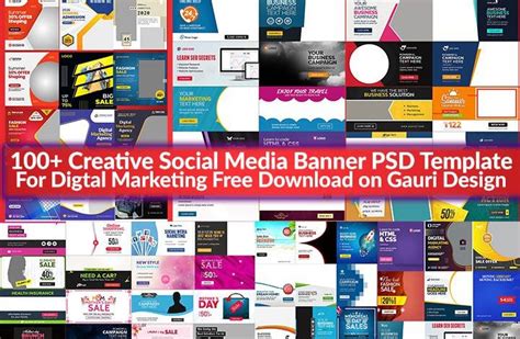100 Creative Social Media Banner Psd Template Free Download Gauri Design