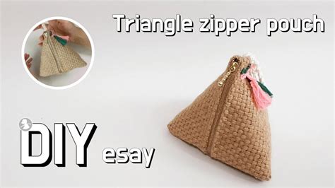 How To Make A Triangle Zipper Pouch Diy Triangle Zipper Pouch Youtube