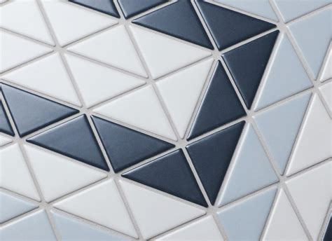 Blue Mountain Rectangle 2'' Triangle Geometric Mosaic Tiles - ANT TILE ...