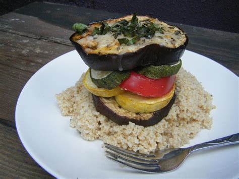 Grilled Veggie Stack With Basil