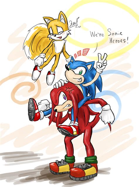 Sonic Tails And Knuckles Sonic Heroes By Krazyelf33 On Deviantart