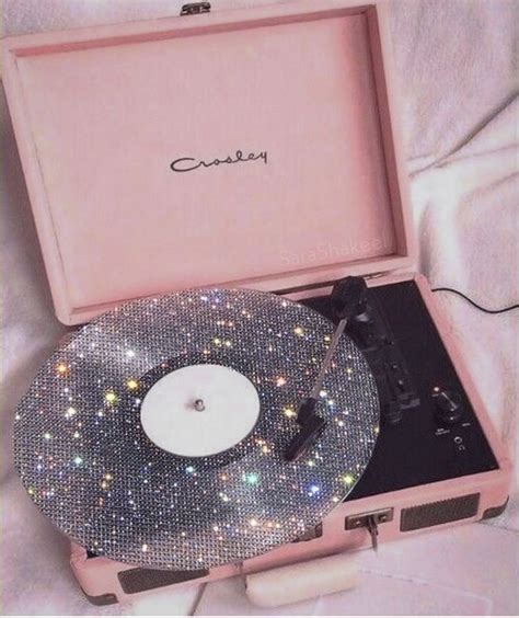 Record Player Vinyl Sparkle Pink Tumblr Aesthetic Pink Aesthetic