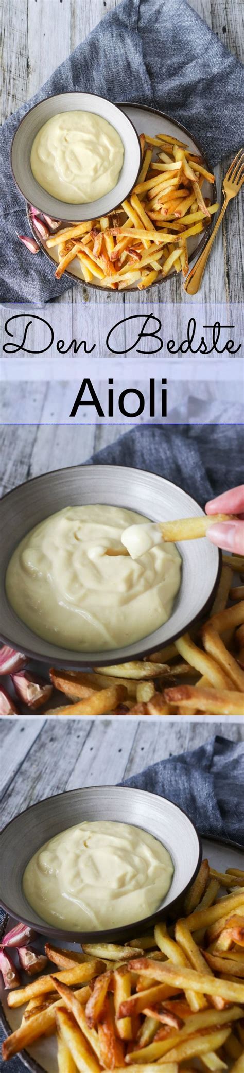 Aioli smager fantastisk og man kan nemt selv styre styrken af hvidløg