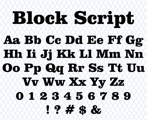 Block Font Ttf Svg Serif Font Basic Font Digital Font Block Etsy Canada