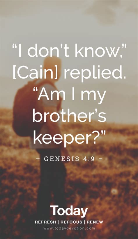 Am I My Brothers Keeper Daily Devotional Evangelism Quotes Daily