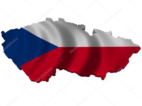 Je zal ook de positie en de buurlanden te leren. Vlag en kaart van Tsjechië — Stockfoto #5245977