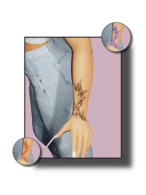 Nova Butterfly Hand Zyx In 2021 Sims 4 Tattoos Sims 4 Collections