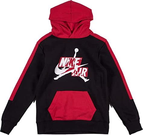 nike air jordan jumpman classics iii pull over hoodie 6 black red amazon ca clothing