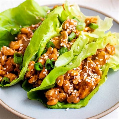 Asian Style Chicken Lettuce Wraps The Chunky Chef